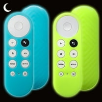 Oulastool 2 Pack Anti Slip Silicone Case Cover for 2020 Chromecast with Google TV Voice Remote