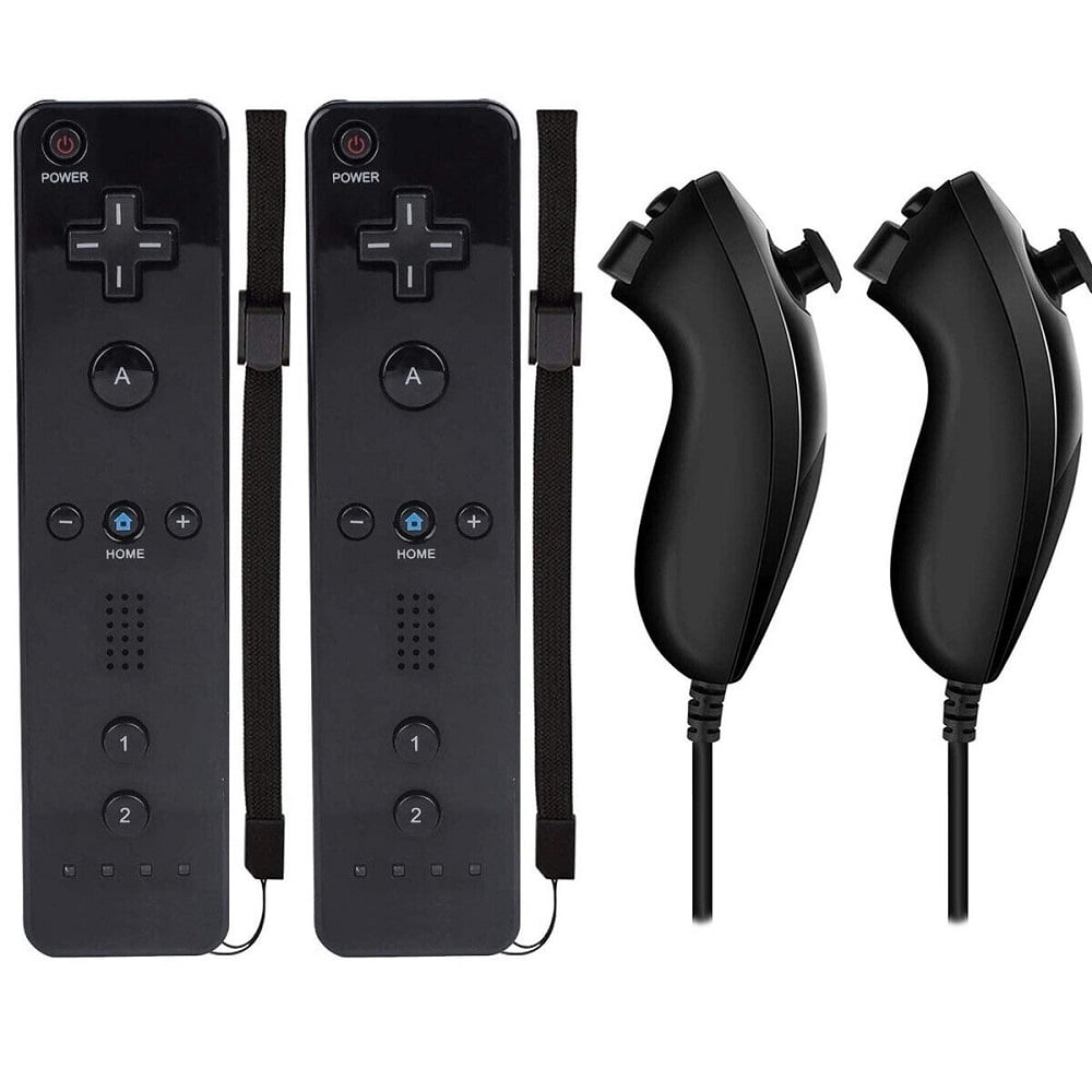2 Pack Remote Wiimote Nunchuck Controller for Nintendo Wii/Wii U Game