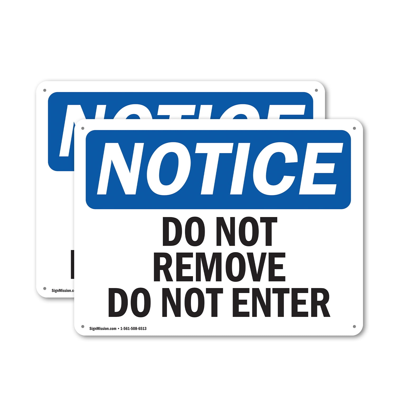 (2 Pack) Do Not Remove Do Not Enter OSHA Notice Sign 18 Inch X 12 Inch ...