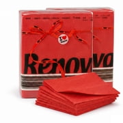 2 Pack Renova Red Paper Napkins, 6 in, 70 Count