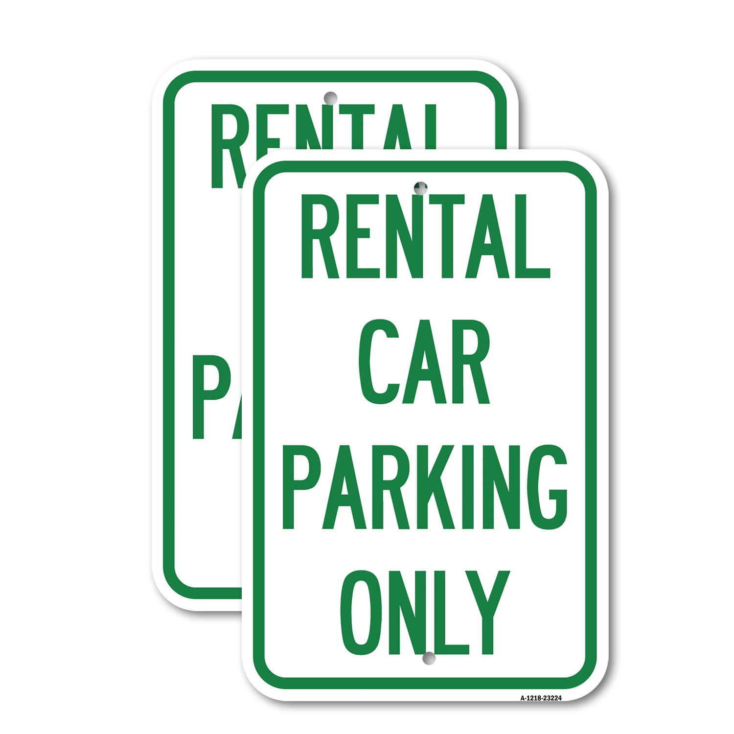 (2 Pack) Rental Car Parking Only | 12