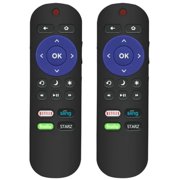 2 Pack Replaced Remote Control for Sharp Roku TV LC-32LB591U LC-43LBU591U LC-50LBU591U LC-55LBU591U LC-65LBU591U