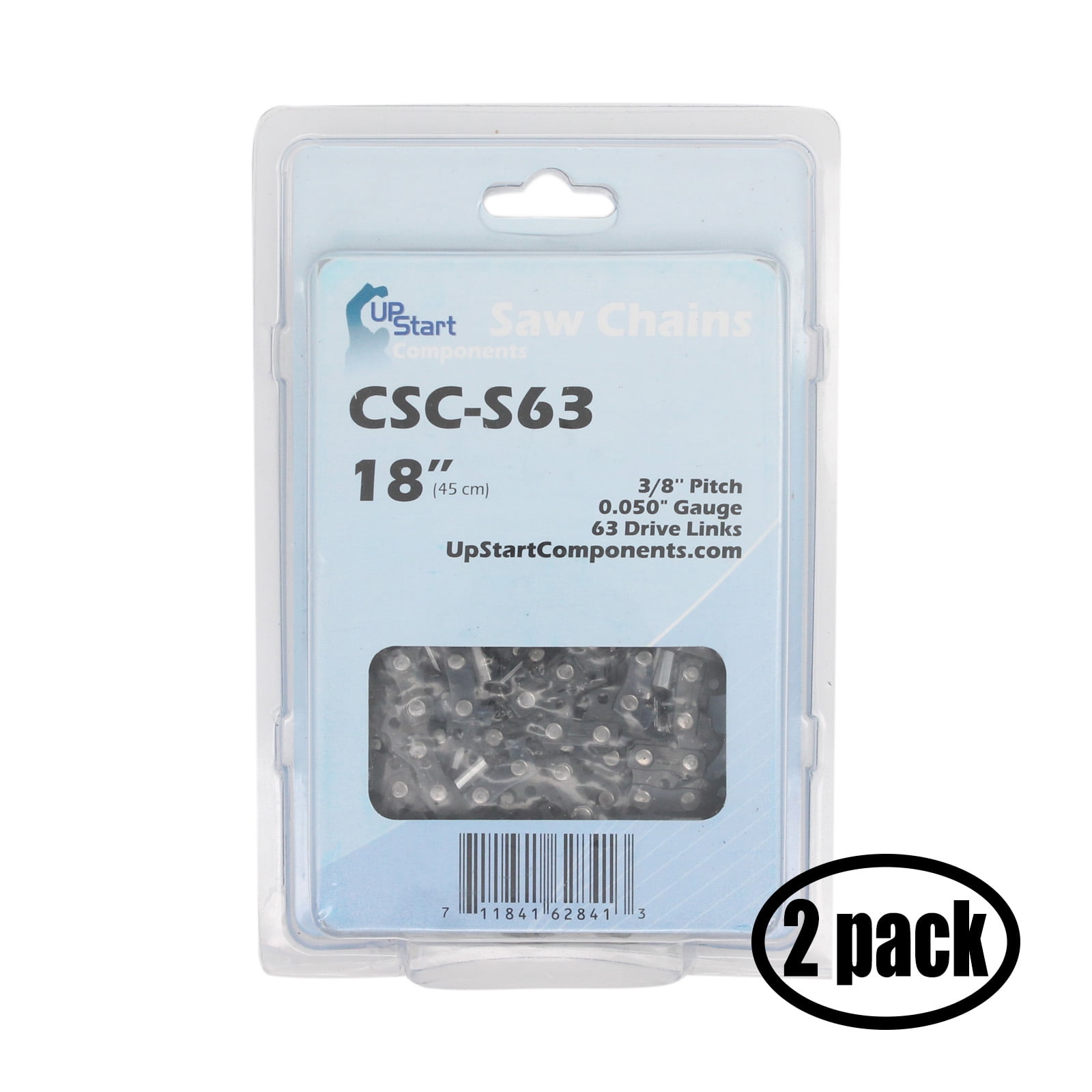2 Pack Replacement 18-Inch S63 91PX Chainsaw Chain for Oregon S63 Saw ...