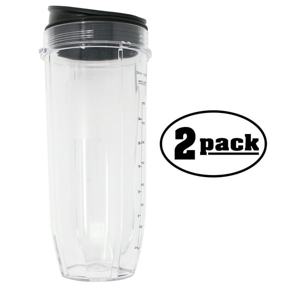 2-Pack Replacement 32 oz Nutri Ninja Cup 407KKU641 for CT680SS Nutri Ninja Intelli-Sense Kitchen