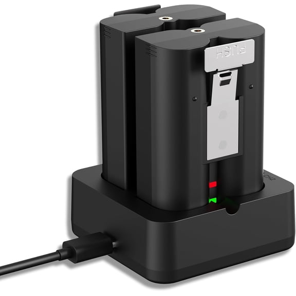 2-Pack Replacement Battery for Doorbell - 7200mAh Recharable Camera Batteries with Charr Station for Video Doorbell 2/3/3 Plus/4, Spotlight Cam, ck Up Cam