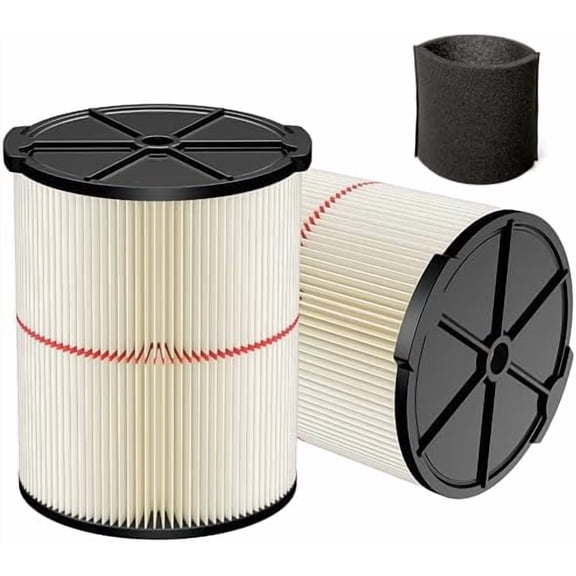2 Pack Replacement Cartridge Filter Compatible with Craftsman 17816 9-17816 Wet Dry Vac fit 5/6/8/12/16/32 Gallon & Larger Vacuum Cleaner