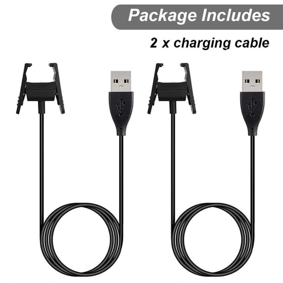 2-Pack Replacement Charger for Fitbit Charge 2, 1m/3.3ft USB Charging Cable Cord for Fitbit Charge 2 Fitness Activity Tracker