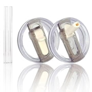 2-Pack Replacement Cup Lid for Stanley 40 oz Flip Straw Tumbler Cover, Leakproof & No-Spill, Reusable Dustproof