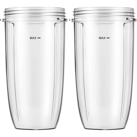 2-Pack Replacement Cups 32oz for Nutribullet 600W 900W - Odorless & Simplified Cleanup