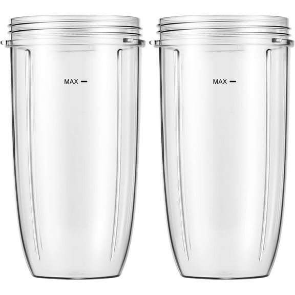 2-Pack Replacement Cups 32oz for Nutribullet 600W 900W - Odorless & Simplified Cleanup