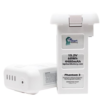 2-Pack Replacement DJI Phantom 3 Professional Battery - For DJI Phantom 3 Quadcopter Drone - UpStart Battery Brand