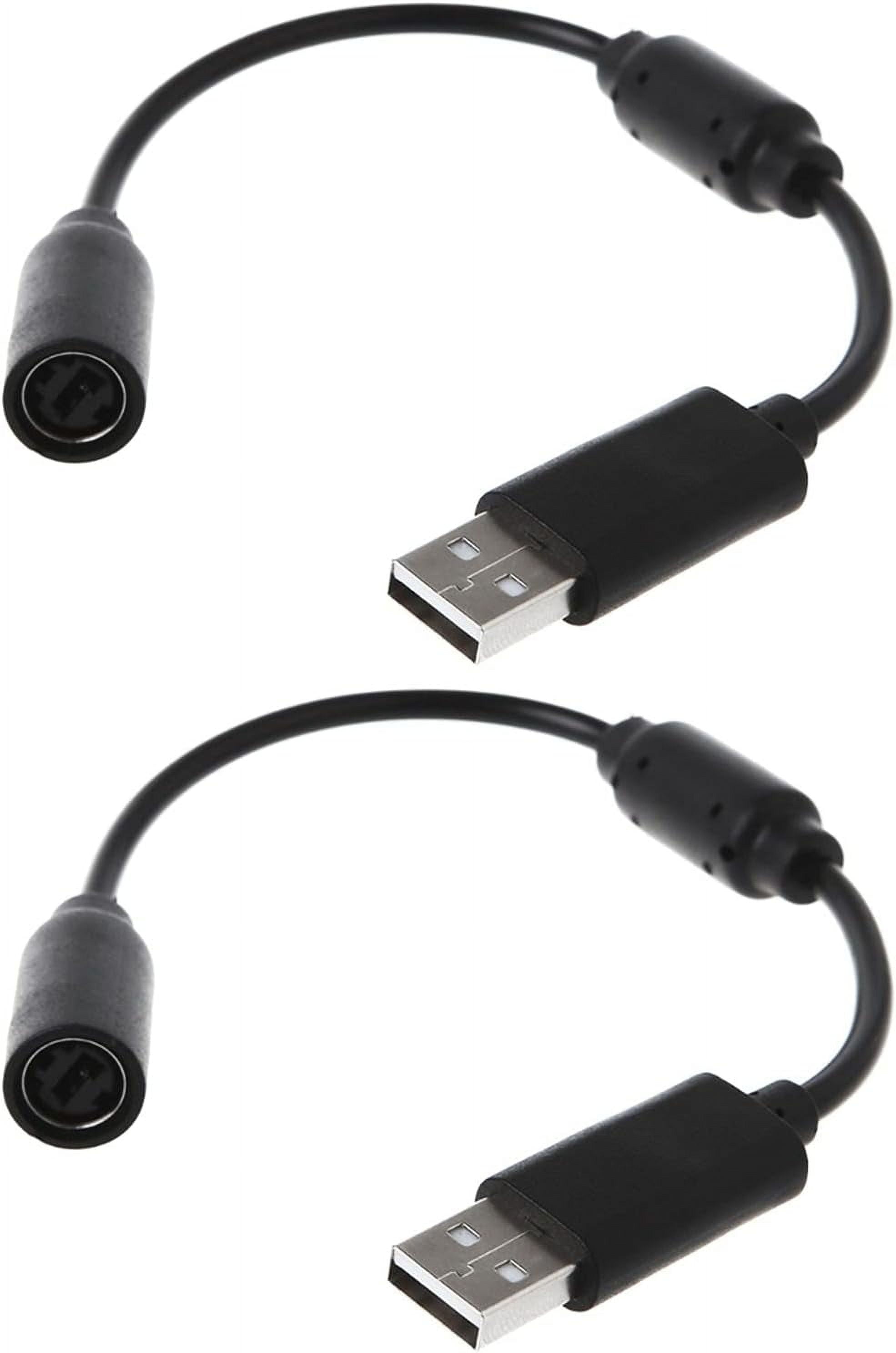 2 Pack Replacement Dongle USB Breakaway Cable for Xbox 360 Wired