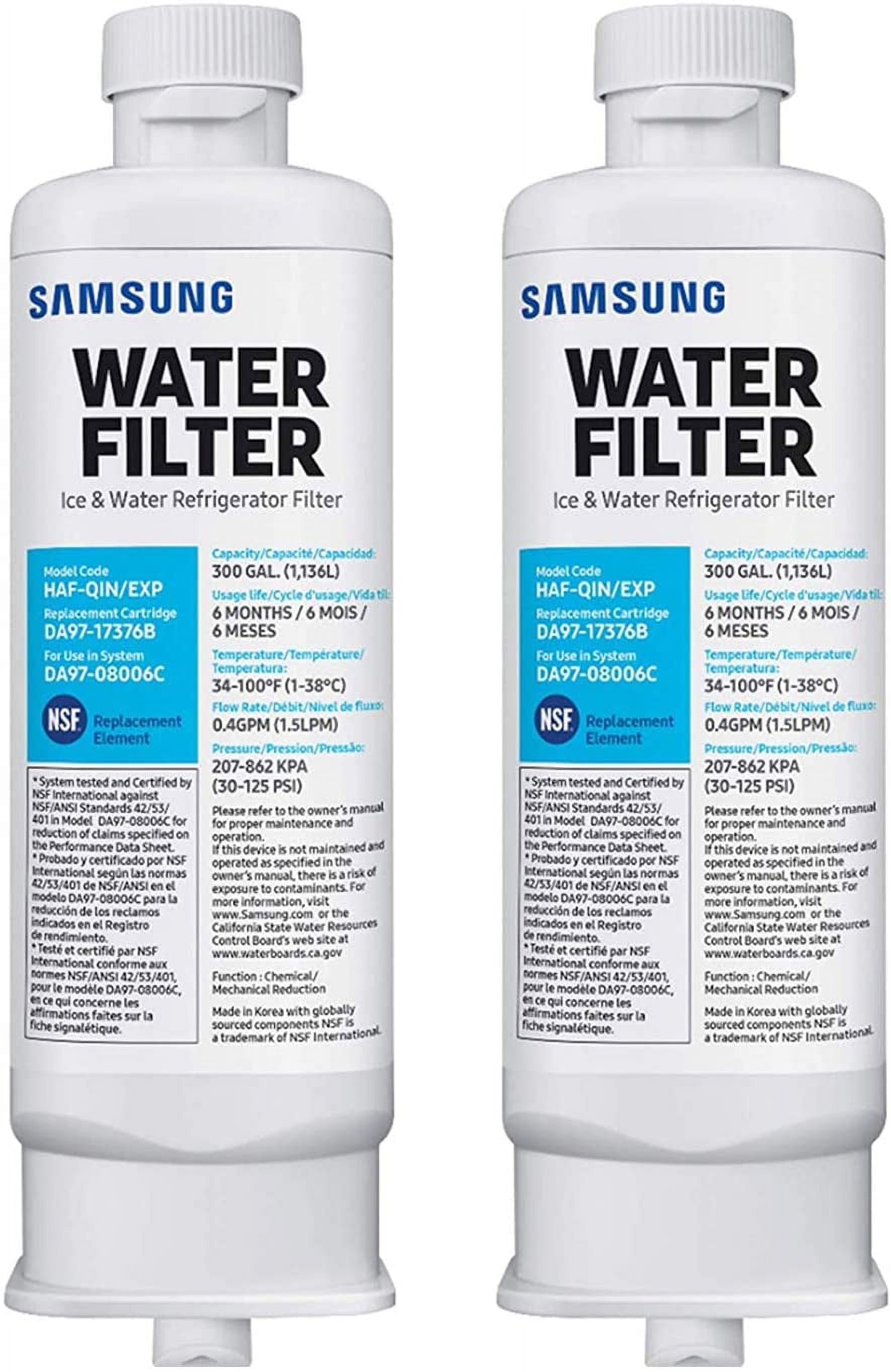 2 Pack Replacement For DA9717376B Fridge Water Filter, Model HAFQIN