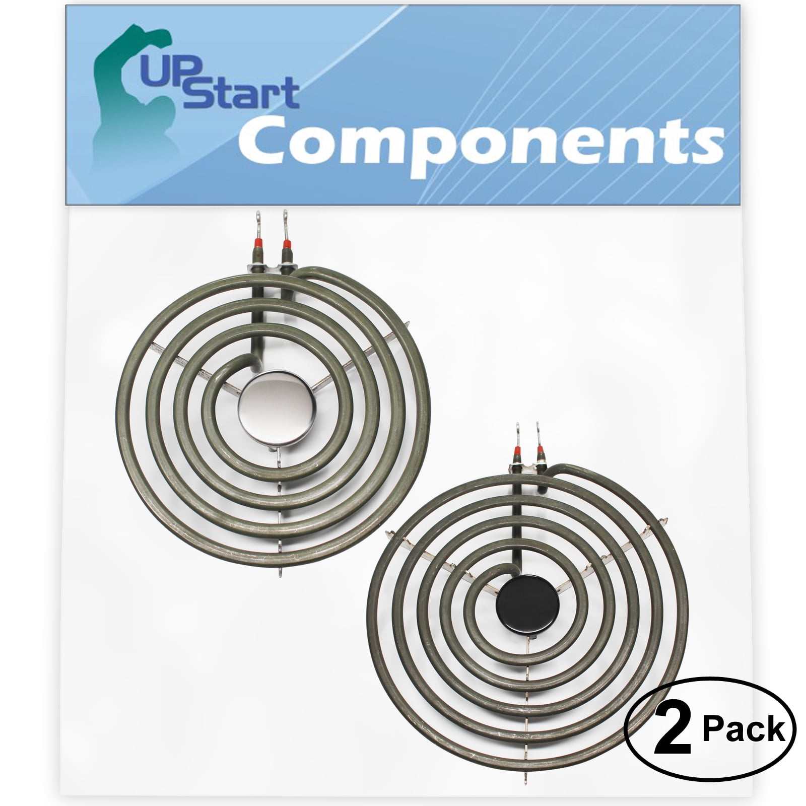 2-Pack Replacement Frigidaire FEF351CSC 8 inch 5 Turns & 6 inch 4 Turns Surface Burner Elements - Compatible Frigidaire 316442301 & 316439801 Heating Element for Range, Stove & Cooktop