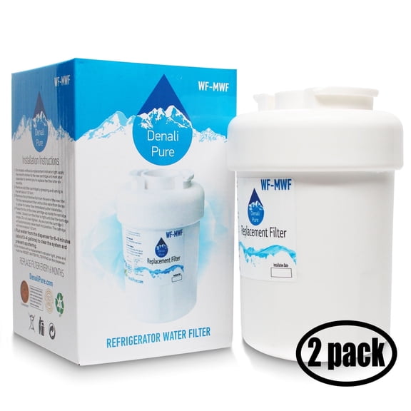 2-Pack Replacement for General Electric GSL25JFTABS Refrigerator Water Filter - Compatible with General Electric MWF, MWFP Fridge Water Filter Cartridge
