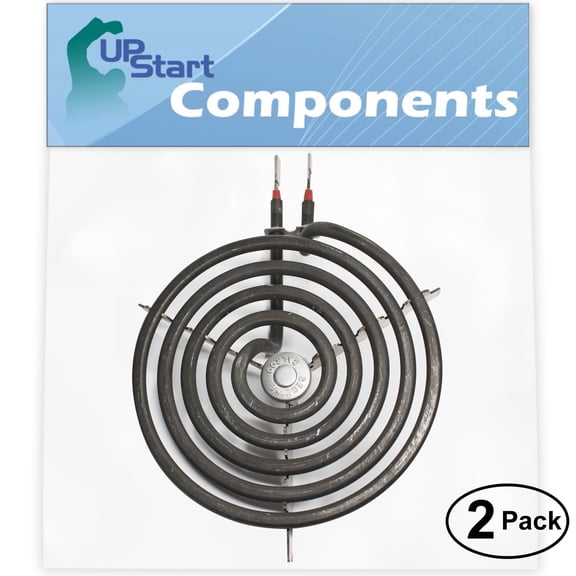 2-Pack Replacement for General Electric JBP21BY2 6 inch 5 Turns Surface Burner Element - Compatible with General Electric WB30M1 Heating Element for Range, Stove & Cooktop