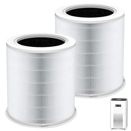 Replacement Filter Compatible with Dr.J Professional AP401 AP402 & GCZ AP402 Air Purifiers, H13 HEPA 4-Stage Filtration Activated Carbon 2-IN-1 Air Purifiers (2 Pack, White)