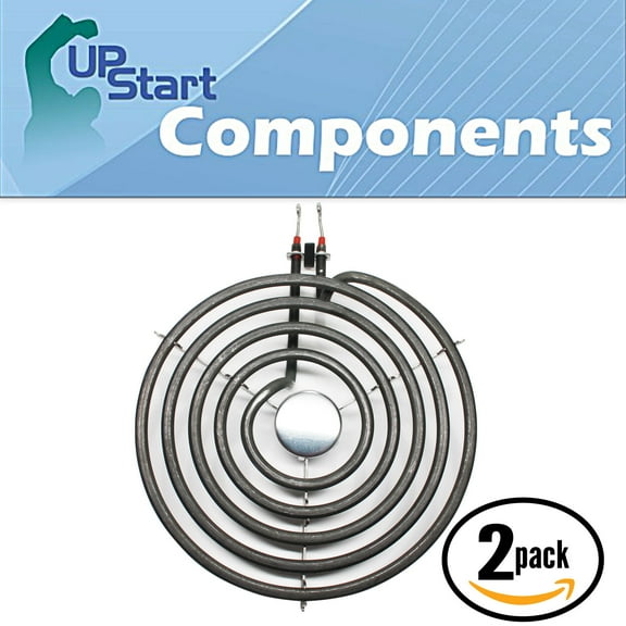 2-Pack Replacement Whirlpool RF395LXEQ0 8 inch 5 Turns Surface Burner Element - Compatible Whirlpool 9761345 Heating Element for Range, Stove & Cooktop