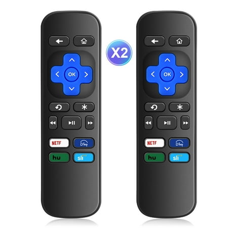 (2 Pack) Replacement Remote Control Only for Roku Express, for Roku Premiere, for Roku Box, for Roku Player, for Roku 1 2 3 4- (NOT for Roku Stick or TVs)