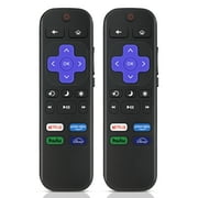 (2 Pack) Replacement Remote Control for Roku TV - Compatible with TCL/Hisense/Onn/Philips Roku Smart TVs, No Pairing Needed (Not for Roku Stick/Box/Players)