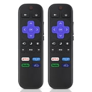 جهاز تحكم عن بعد بديل مكون من قطعتين لتلفزيون Roku - متوافق مع أجهزة تلفزيون Roku الذكية من TCL/Hisense/Onn/Philips، لا يلزم الاقتران، غير مخصص لأجهزة Roku Stick/Box/Players