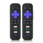 Pack of 2 Replacement Remote Control Only for Roku TV, Compatible for TCL Roku/Hisense Roku/Onn Roku/Sharp Roku/Element Roku/Westinghouse Roku/Philips Roku Smart TVs Not for Roku Stick and Box