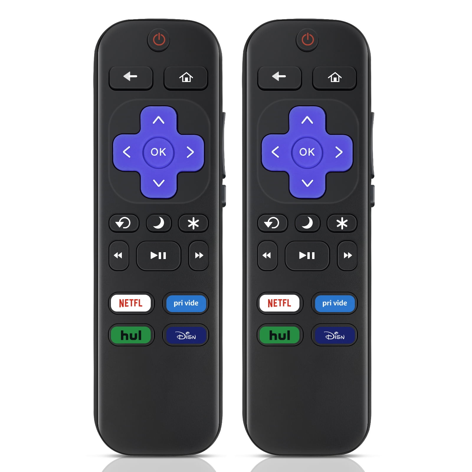 (2 Pack) Replacement Remote Control Compatible with Roku TV - Compatible with TCL/Hisense/Onn/Philips Roku Smart TVs, No Pairing Needed (Not for Roku Stick/Box/