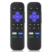 2 Pack Replacement Remote Control for Roku TV - Compatible with TCL Hisense Onn Philips Sharp Westinghouse JVC RCA Hitachi SANYO Element Roku Smart Television