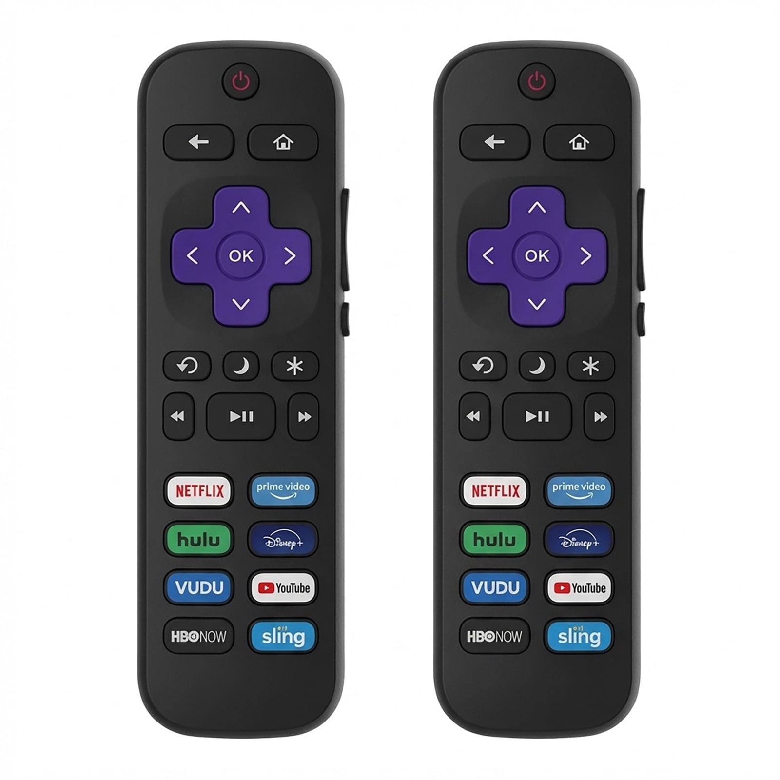 2-Pack Replacement Remote Control for Roku TV–8-Button Simple Remote ...