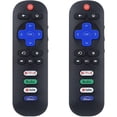 thumbnail image 1 of [2-Pack] Replacement Remote Control for Roku TV — Compatible with Roku TV Sets — Features Reverse Polarity Protection, 1 of 8