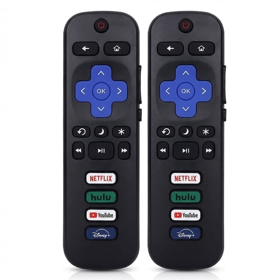2-Pack Replacement Remote Control for Roku TV (Not for Roku Stick or Box)–4-Button Simple Remote, No Pairing Needed