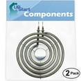 thumbnail image 1 of 2-Pack Replacement for Roper FEP330YW1 6 inch 4 Turns Surface Burner Element - Compatible with Roper 660532 Heating Element for Range, Stove & Cooktop, 1 of 4