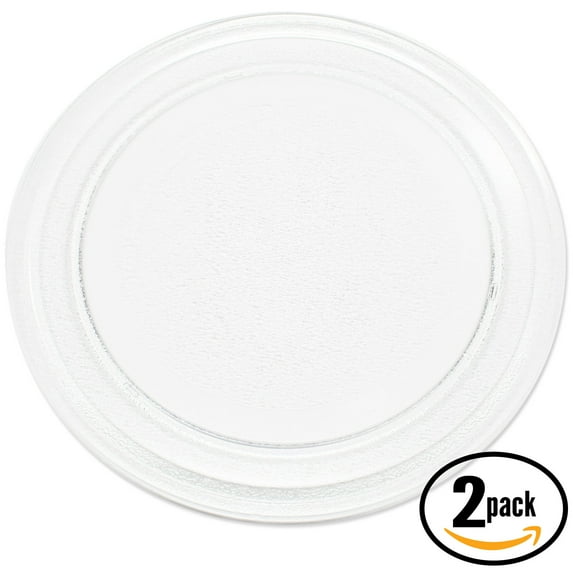 2-Pack Replacement Sunbeam SM0701A7E Microwave Glass Plate - Compatible Sunbeam 3390W1A035 Microwave Glass Turntable Tray - 9 5/8" (245 mm)