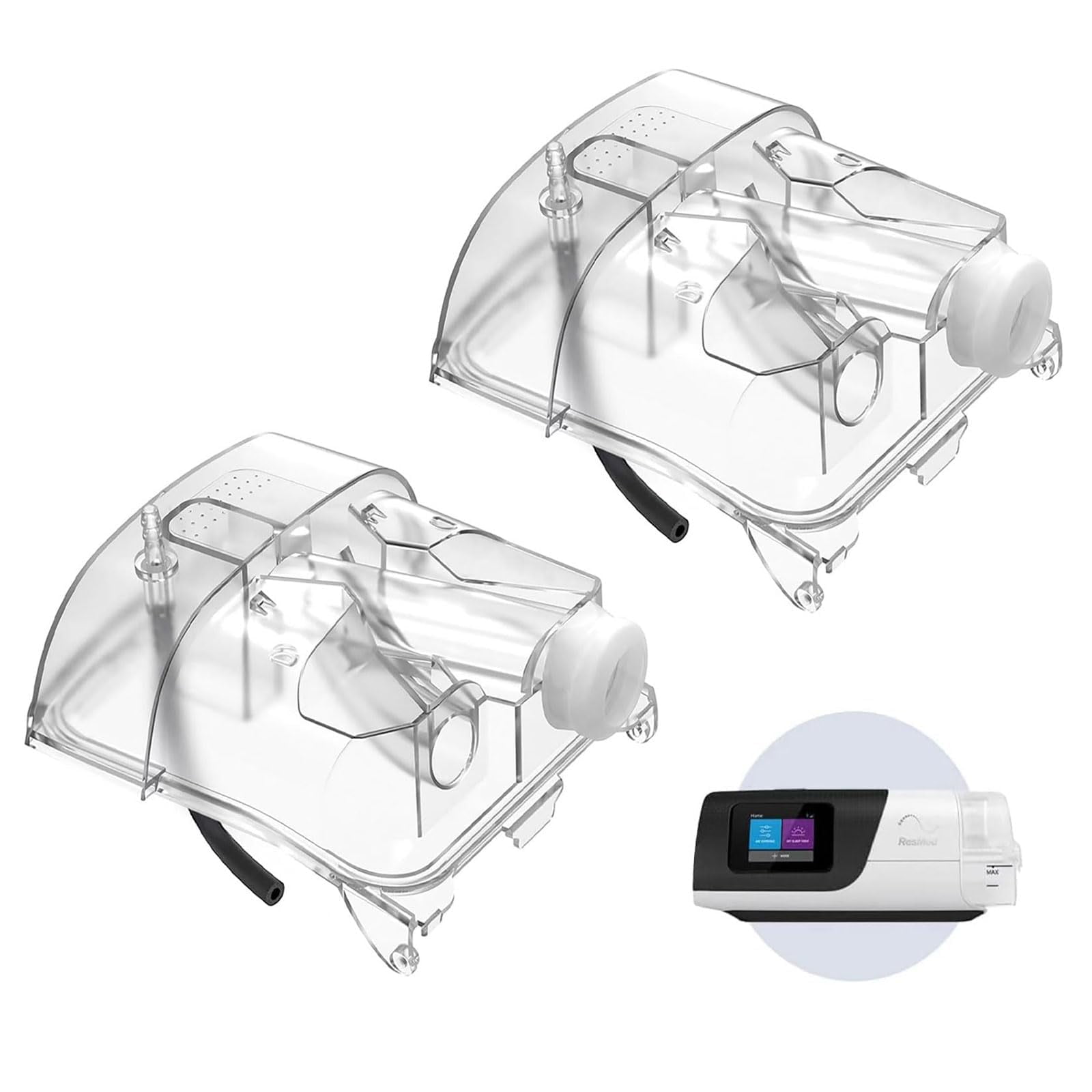 2 Pack Replacement Tubing Adapter for ResMed AirSense 11 and AirCurve 11 Series Machines, Compatible with SoClean CPAP Cleaner and Sanitizer Machines, Universal Tubing Adapter Only(lid only)