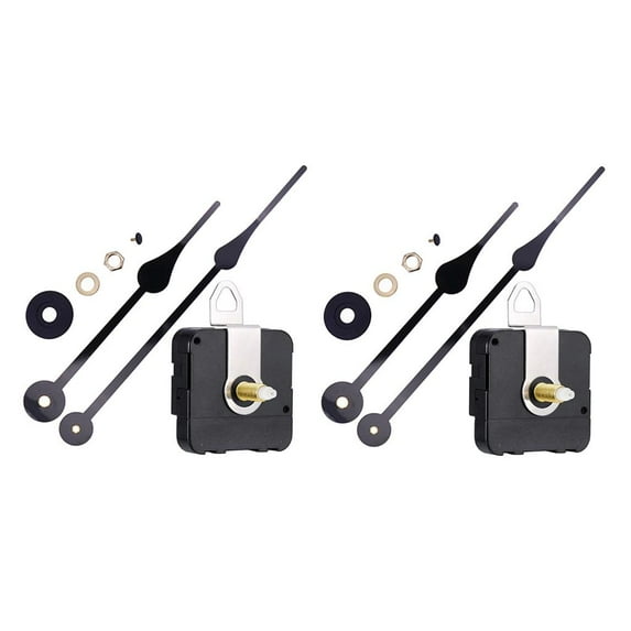 2 Pack Replacement Wall Clock Mechanism Movement Hands Fittings Parts