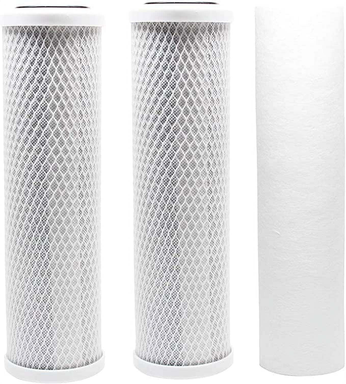 2-Pack Replacement for WaterPur CCI-10-CLW Granular Activated Carbon Filter Filtration System - Universal 10-inch Cartridge for WaterPur Clear Water Filter Housing