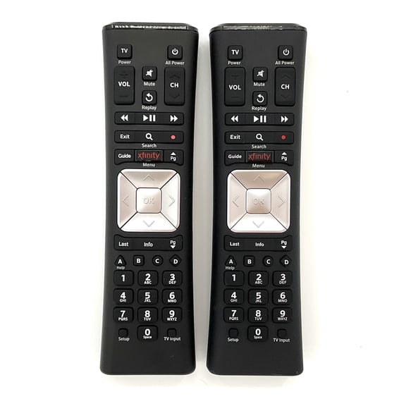(2 Pack) Replacement Xfinity Comcast Remote Control XR5 for HD DVR Receivers Black