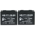 thumbnail image 1 of 2 Pack Replacement for YT12B-BS Battery 12V 10AH SLA - Compatible with 2009 Yamaha Fz6r, 2009 Ducati Monster 696, Ducati Monster 2018, Ducati Scrambler 2015, 2013 Yamaha Fz6r, 2016 Ducati Scrambler, 1 of 5