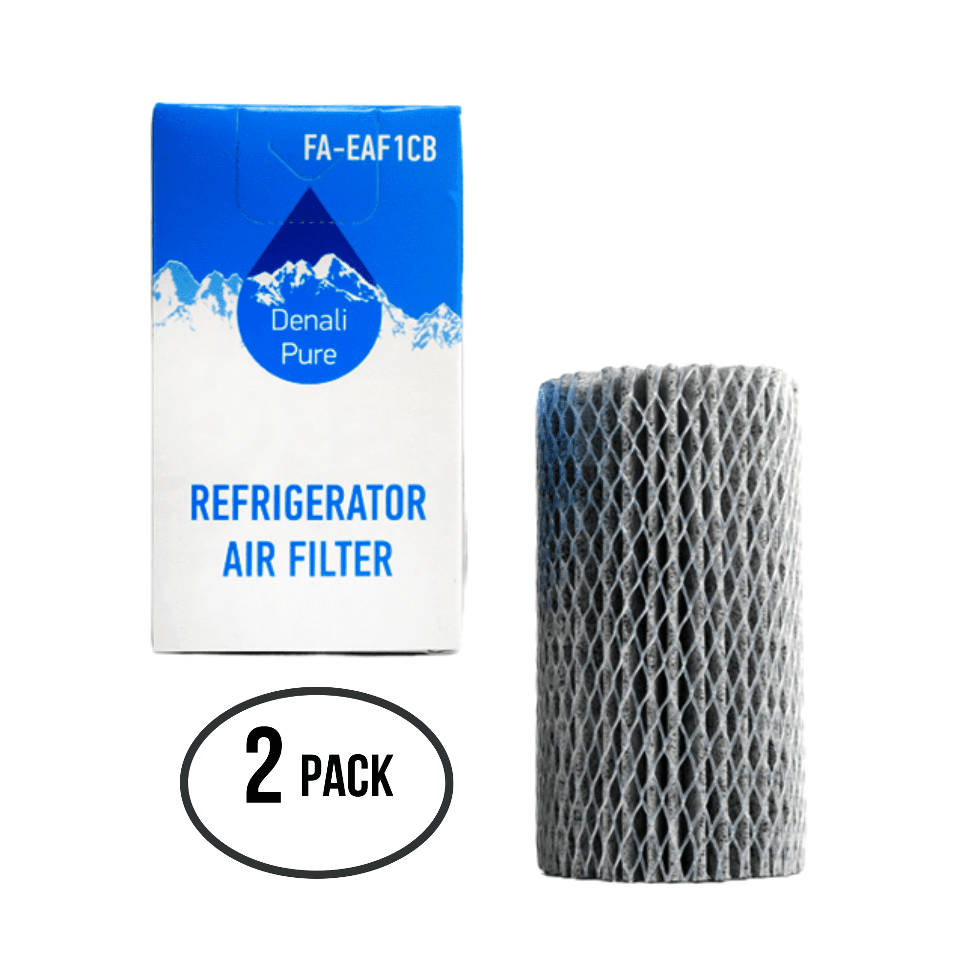 2-Pack Replacement for Electrolux EW28BS85KSBA Refrigerator Air Filter - Compatible with Electrolux EAF1CB, 46-9917 Fridge Air Filter