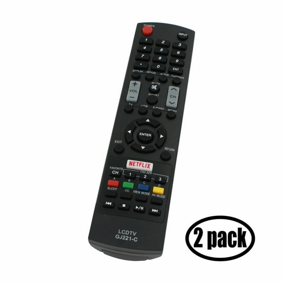 2 Pack Replacement for Sharp GJ221 TV Remote Control Works with Sharp LB-T422U Television