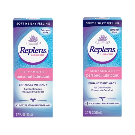 2 Pack - Replens Silky Smooth Personal Lubricant 2.7 oz (80 mL) Each