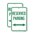 thumbnail image 1 of (2 Pack) Reserved Parking (Arrow Pointing Left and Right) | 12" X 18" Heavy-Gauge Aluminum Sign | Rust Free Aluminum, Weather Resistant, Waterproof, Fade Resistant, 2 Pre-drilled Holes, 1 of 4