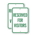 thumbnail image 1 of (2 Pack) Reserved Parking Sign Reserved Parking for Visitors | 18" X 24" Heavy-Gauge Aluminum Sign | Rust Free Aluminum, Weather Resistant, Waterproof, Fade Resistant, 2 Pre-drilled Holes, 1 of 4