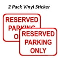 thumbnail image 1 of 2 Pack Reserved Parking Only Stickers for Office, Hotel, Resturant,Parties, Weatherproof, Water Resistant, Indoor and Outdoor Keep, Easy Peel and Stick, Highly Reflective Vinyl Decal (5x10 inches), 1 of 9
