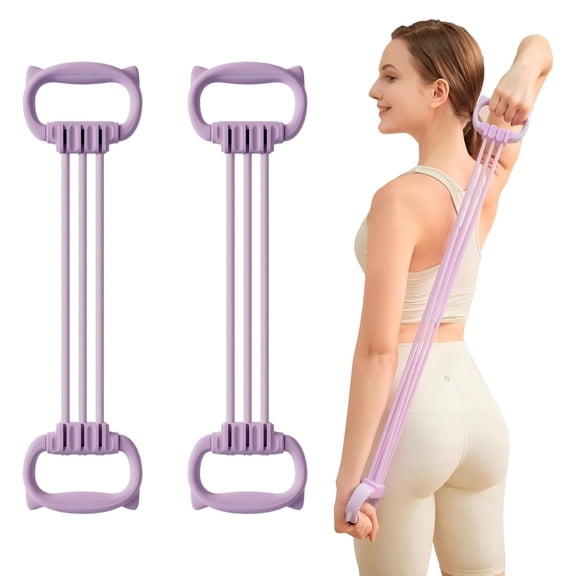 Resistance Bands with Handles - 2-Pack Adjustable 10-60LB Tension, 6 Tubes, for Yoga, Pilates, Strength Training & Body Shaping