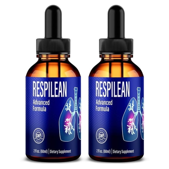 (2 Pack) Respilean Drops, Breathe Comfortably With Respilean, All Natural Formula For Circulation and Overall Health, Premium Liquid Dropper To Maintain Well-Being (60 Servings)
