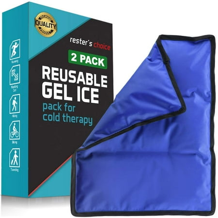 Gel Cold & Hot Pack (2 Pack)– 11x14 in. Reusable Warm or Ice Packs for Injuries, Hip, Shoulder, Knee, Back Pain – Hot & Cold Compress for Swelling, Bruises, Surgery – Heat & Cold Therapy