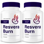 2 Pack Resvera Burn   Natural Daily Pill Formula Designed to align with Fitness Goals, Support active Lifestyle & Body Balance | Just 2 Easy-to-Swallow Pills Daily 120 Capsules