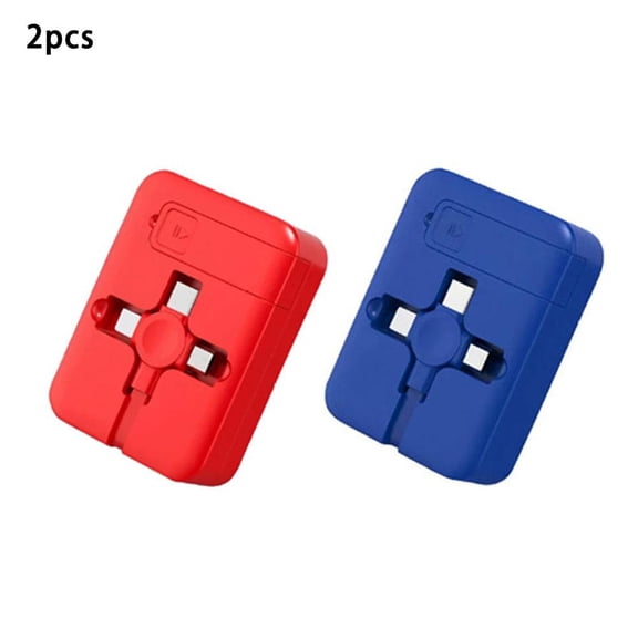 2 Pack Retractable 3 in 1 Charging Cable with Phone Stand Fast Charging Multi Connector USB Cable for Phones and Tablets