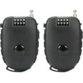 thumbnail image 1 of Retractable Cable Lock 4-Digit Combination 2 Pack, 51.1" Steel Wire Security Padlock for Ski Snowboard Stroller Helmet Luggage Backpack Scooter Gym, Resettable Anti-Theft Travel Gear, 1 of 7